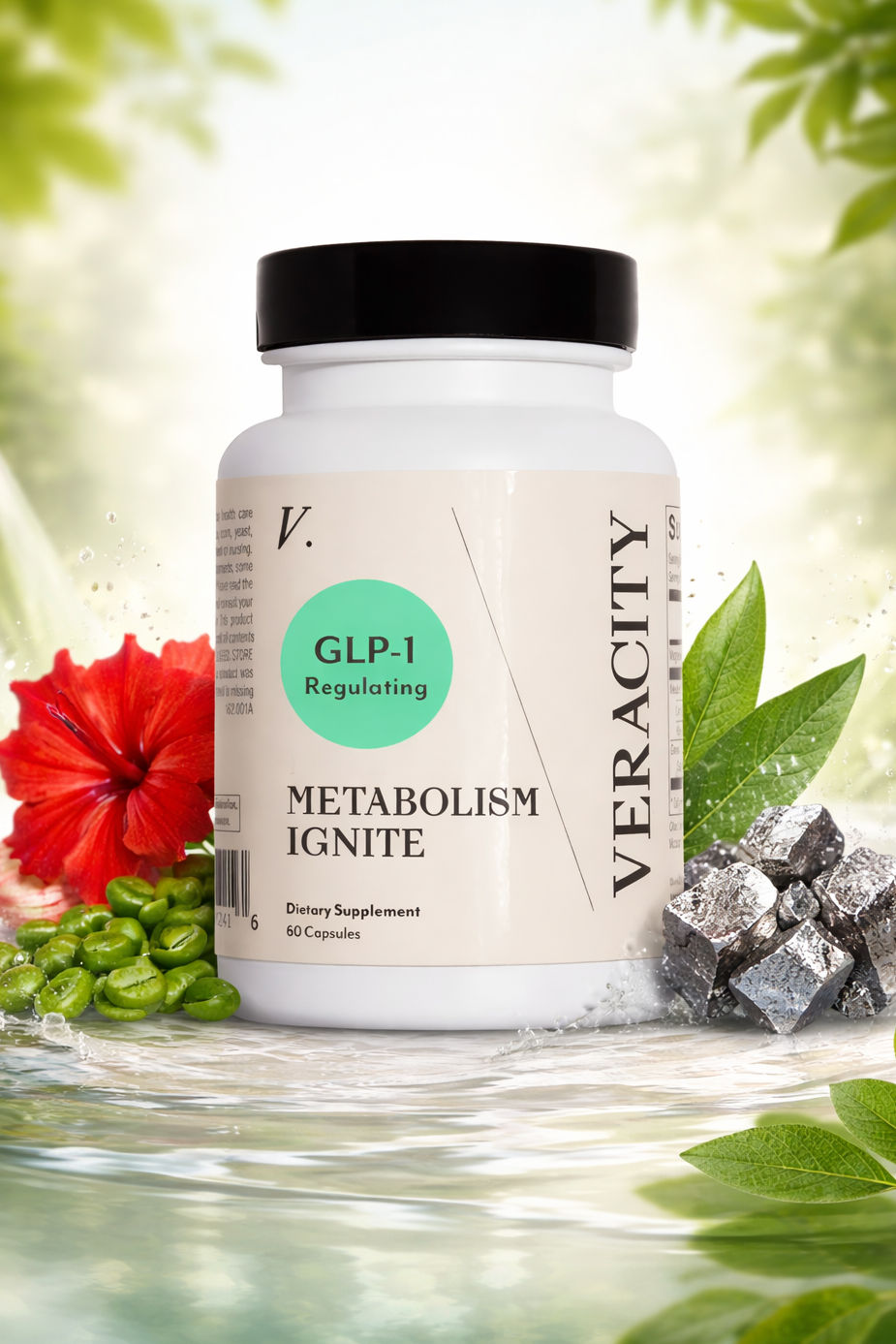 Veracity Metabolism Ignite - Boosts GLP-1 to Reduce Appetite and Cravings for Clinically Proven Weight Loss - Natural GLP-1 & Metabolic Support Supplement - Burns Fat - Side Effect Free - 30 Serving